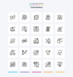 Creative Coronavirus 25 Outline Icon Pack