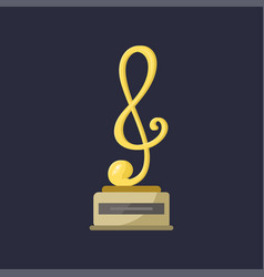 Gold Rock Star Trophy Music Notes Best