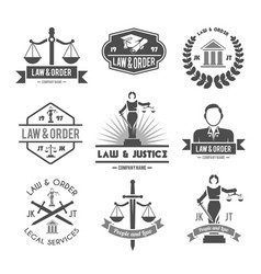 Law Labels Icons Set