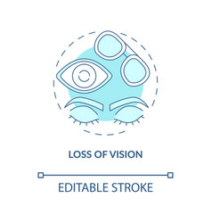 Loss Of Vision Blue Concept Icon