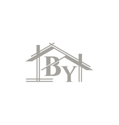 Yb Or B Y Logo With A Home