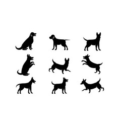 Dog Icon Isolated Black Silhouette Of A Dog