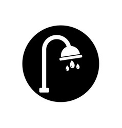 Bathroom Shower Icon Rounded Button Style