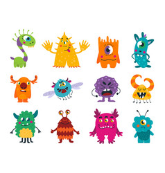 Cute Monster Cartoon Funny Monsters