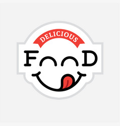 Food Logo With Yummy Face