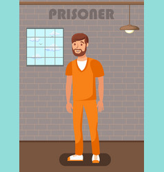 Prison Single Cells Interior Cartoon Royalty Free Vector