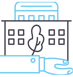 Sustainable Architecture Line Icon Outline Symbol