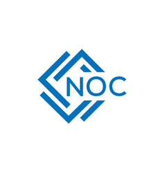 Noc Letter Logo Design On White Background