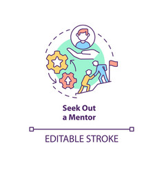 Seek Out Mentor Concept Icon