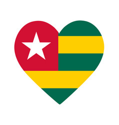 Togo Flag National Africa Emblem Heart Icon