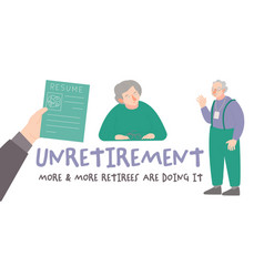 Unretirement Concept Old Man And Woman Have A New