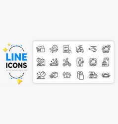 Packing Boxes Delivery Online And Bus Line Icons