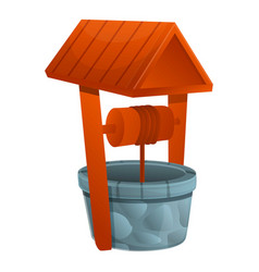 Artesian Water Well Icon Cartoon Style