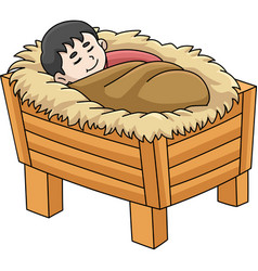 Baby Jesus Cartoon Colored Clipart