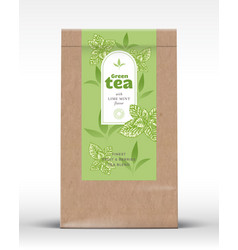 Craft Paper Bag With Fruit And Berries Tea Label