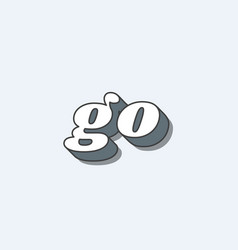 Go Word Retro Typography