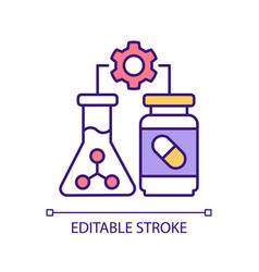 Pharmaceutical Manufacturing Rgb Color Icon