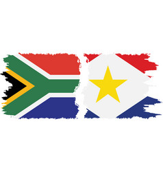 Saba And South Africa Grunge Flags Connection