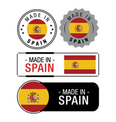 Set Of Made In Spain Labels Logo