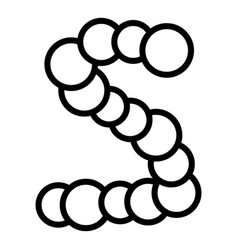 Tapeworm Icon Outline Garden Worm