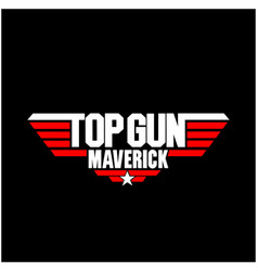 Top Gun Maverick Typography Icon With Two Colors