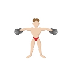 Dumbbell Lateral Raise Icon Cartoon Style