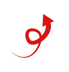 Ascending Red Arrow Icon