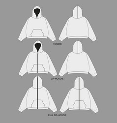 Set Of Hoodie Design Mockup