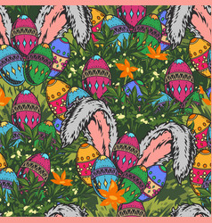 Easter Seamless Pattern Colorful Vintage