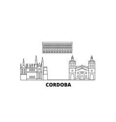 Argentina Cordoba Line Travel Skyline Set