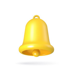 Realistic 3d Notification Yellow Bell Icon