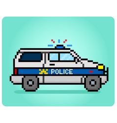 8 Bit Pixel Police Car Van Type Transport