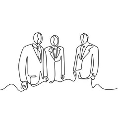 Continuous One Line Drawing Of Three Persons