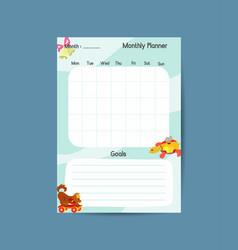 Monthly Planner Template Minimalist Planners