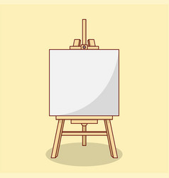 Wooden Easel With Blank Canvas Icon