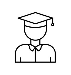 Female Student Icon With Graduation Cap Icon