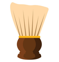 Brown Shaving Brush On A White Background