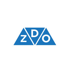 Dzo Triangle Shape Logo Design On White