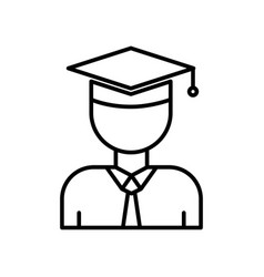 Male Student Icon With Graduation Cap Icon