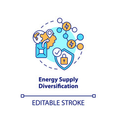 Energy Supply Diversification Concept Icon