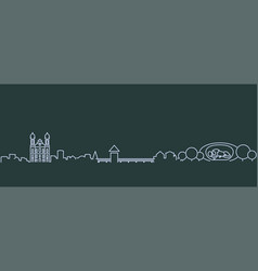 Lucerne Single Line Skyline Profile