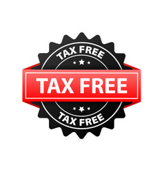 Tax Free Red Label Free Icon