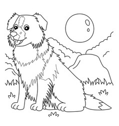 Border Collie Dog Coloring Page For Kids