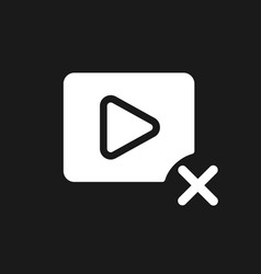 Delete Video Dark Mode Glyph Ui Icon