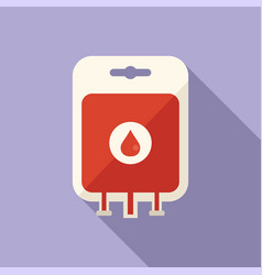 Blood Donation Pack Icon Flat Charity