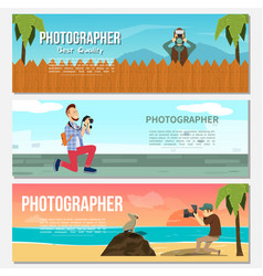 Flat Photography Horizontal Banners