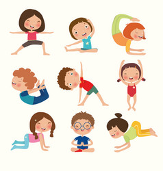 Variety children with vegetable nutrition Vector Image