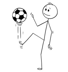 Cartoon Of Football Or Soccer Player Juggling