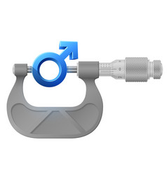 Horizontal Micrometer Measures Male Symbol