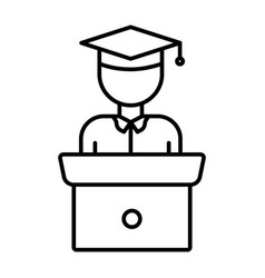 Student Icon With Podium Suitable For Graduation